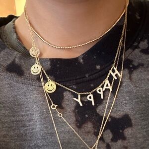 Jtg jewelry Happy Happy Smiley Gold Necklace